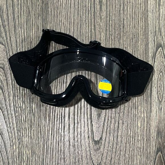 NWOT Youth Anti Fog Dirt Bike Motocross Goggles Stretch Adjustable Strap Black - Picture 1 of 7